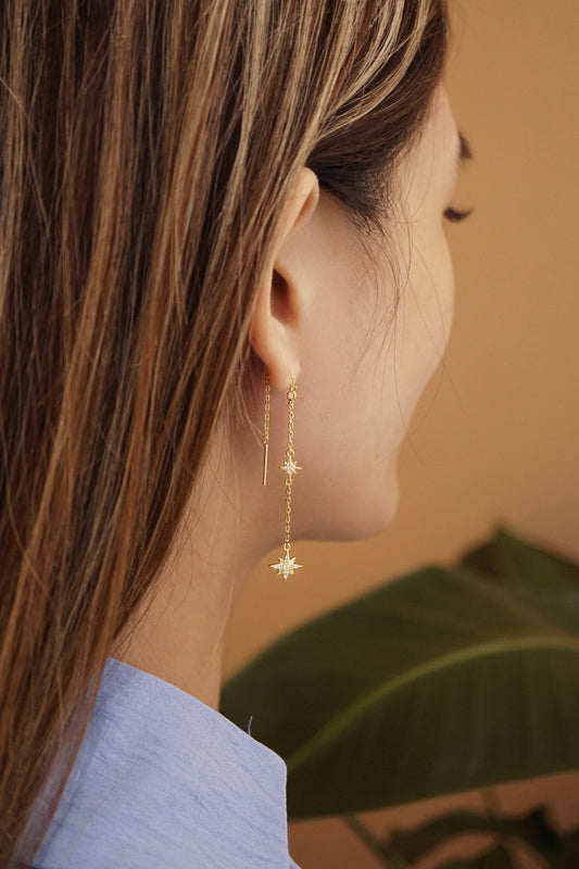 Serena Dangly Star Earrings