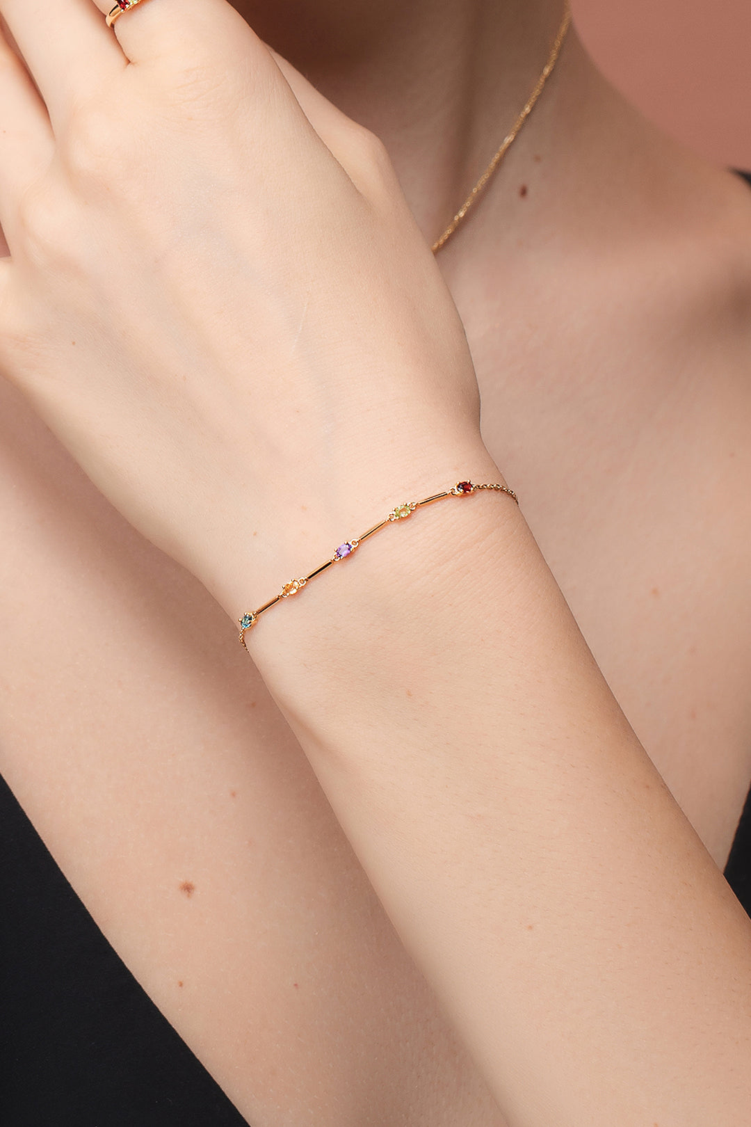 Penta 5-Stone Carla Gold Bracelet | Tijo Jewellery