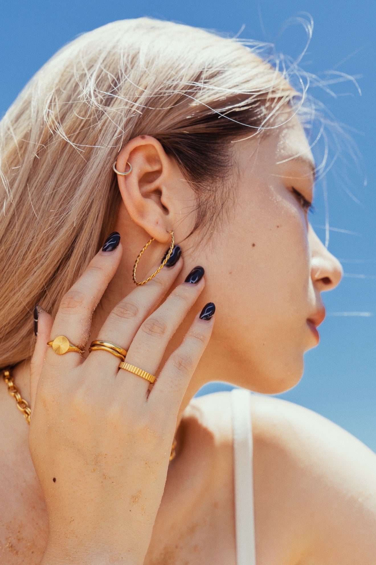 Oval Twisted Hoop Earrings