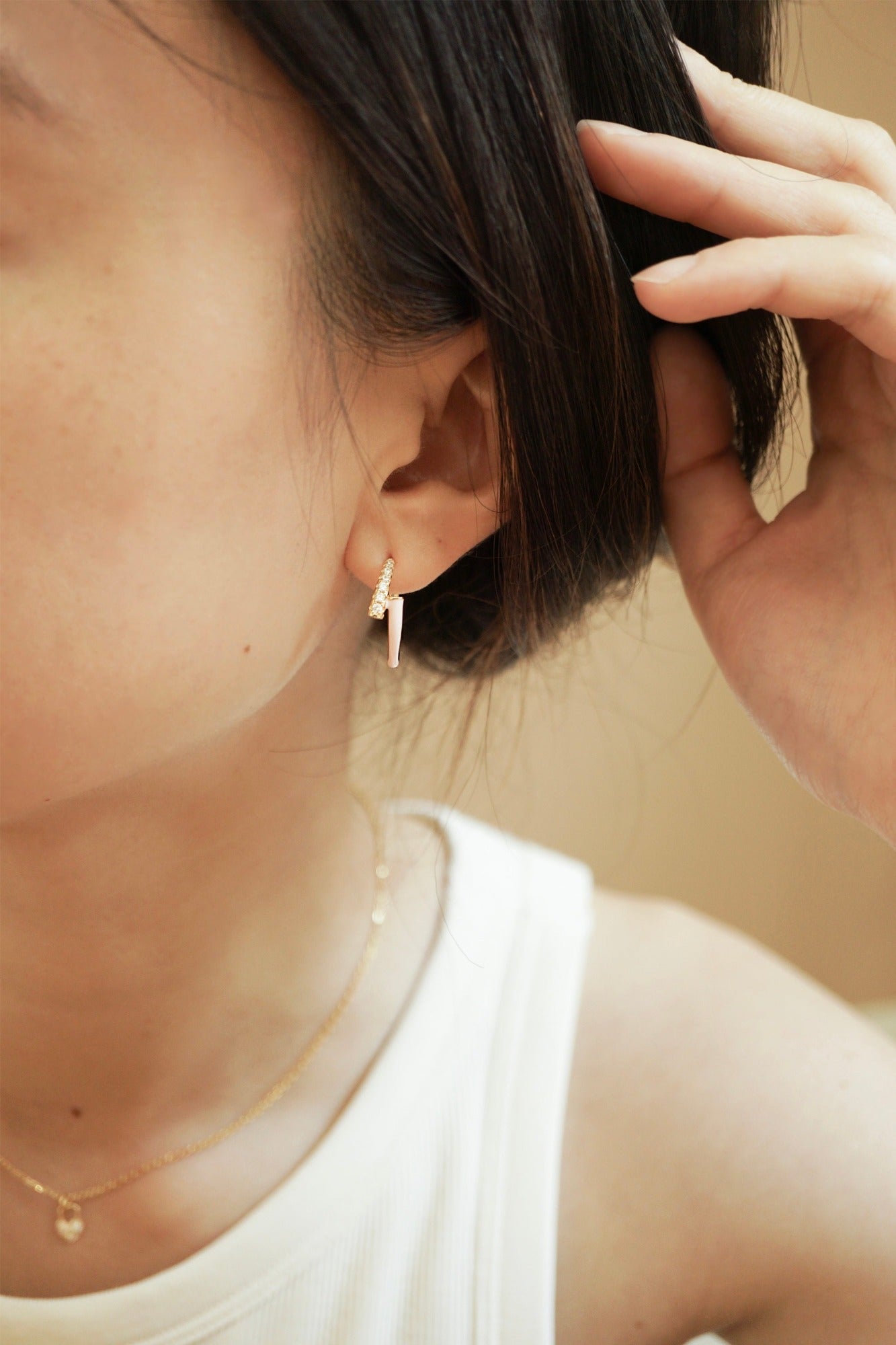 Everly Hoop Earrings - Cherry Blossom