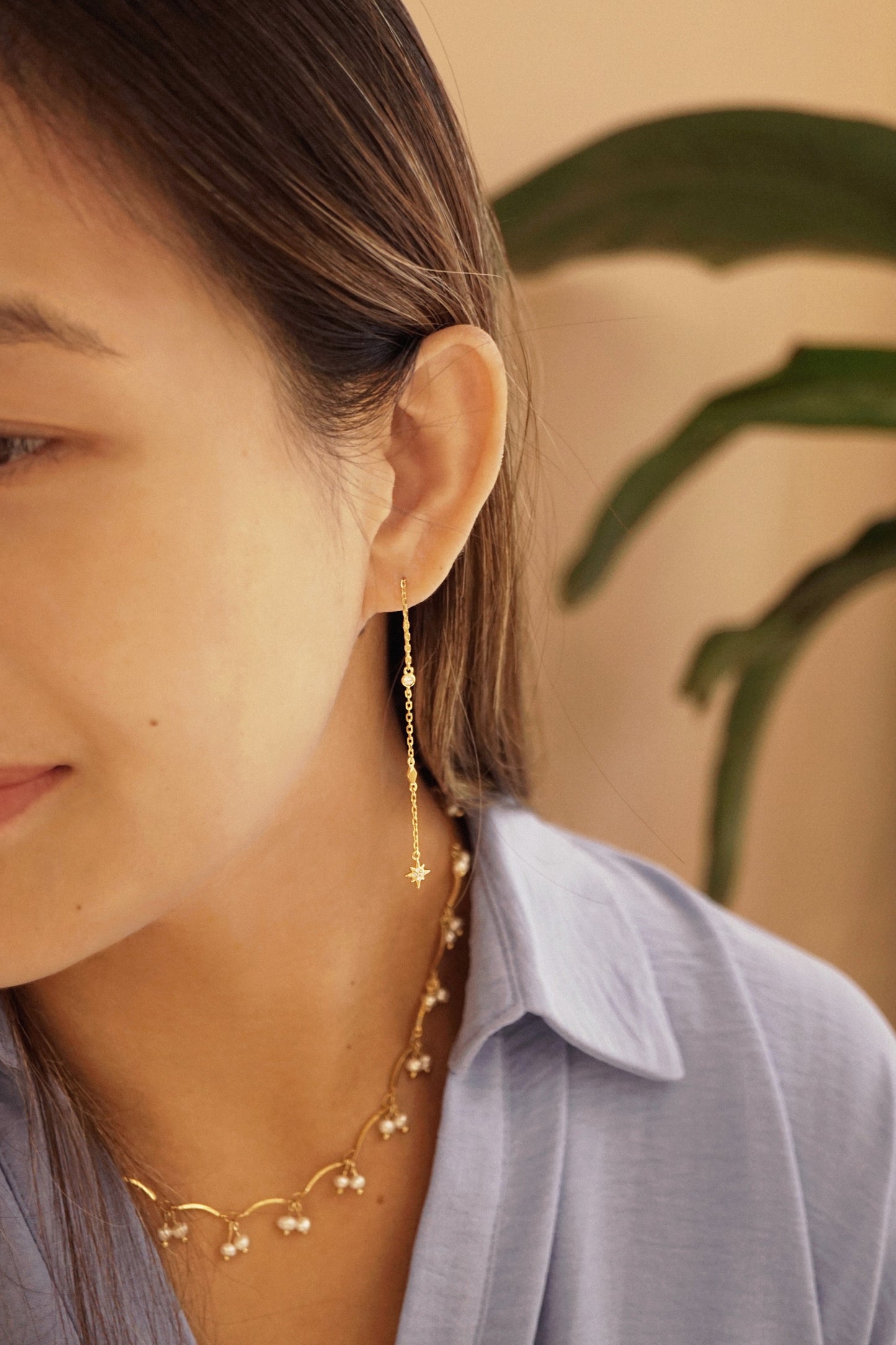 Serena Dangly Star Earrings