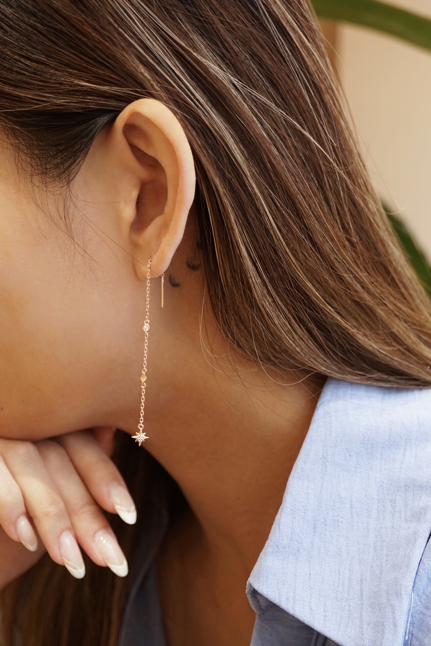 Serena Dangly Star Earrings