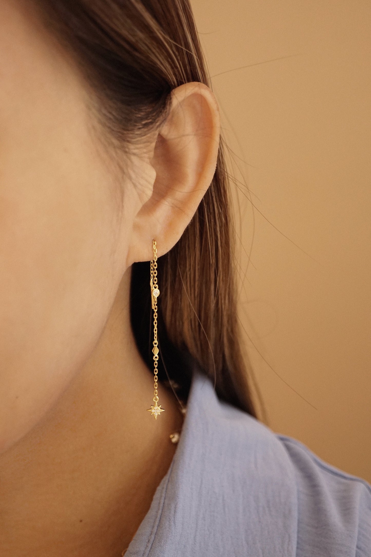Serena Dangly Star Earrings