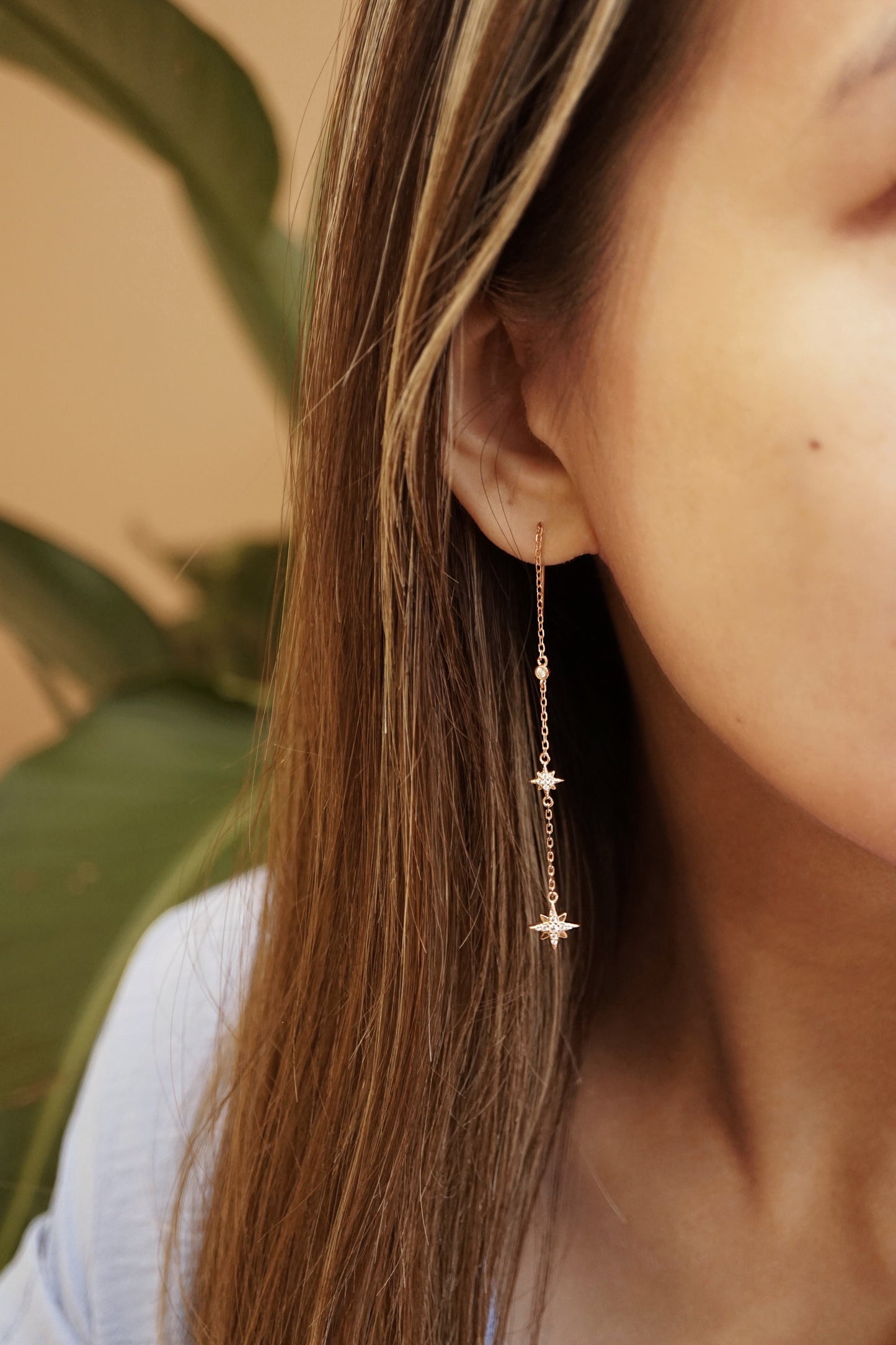 Serena Dangly Star Earrings