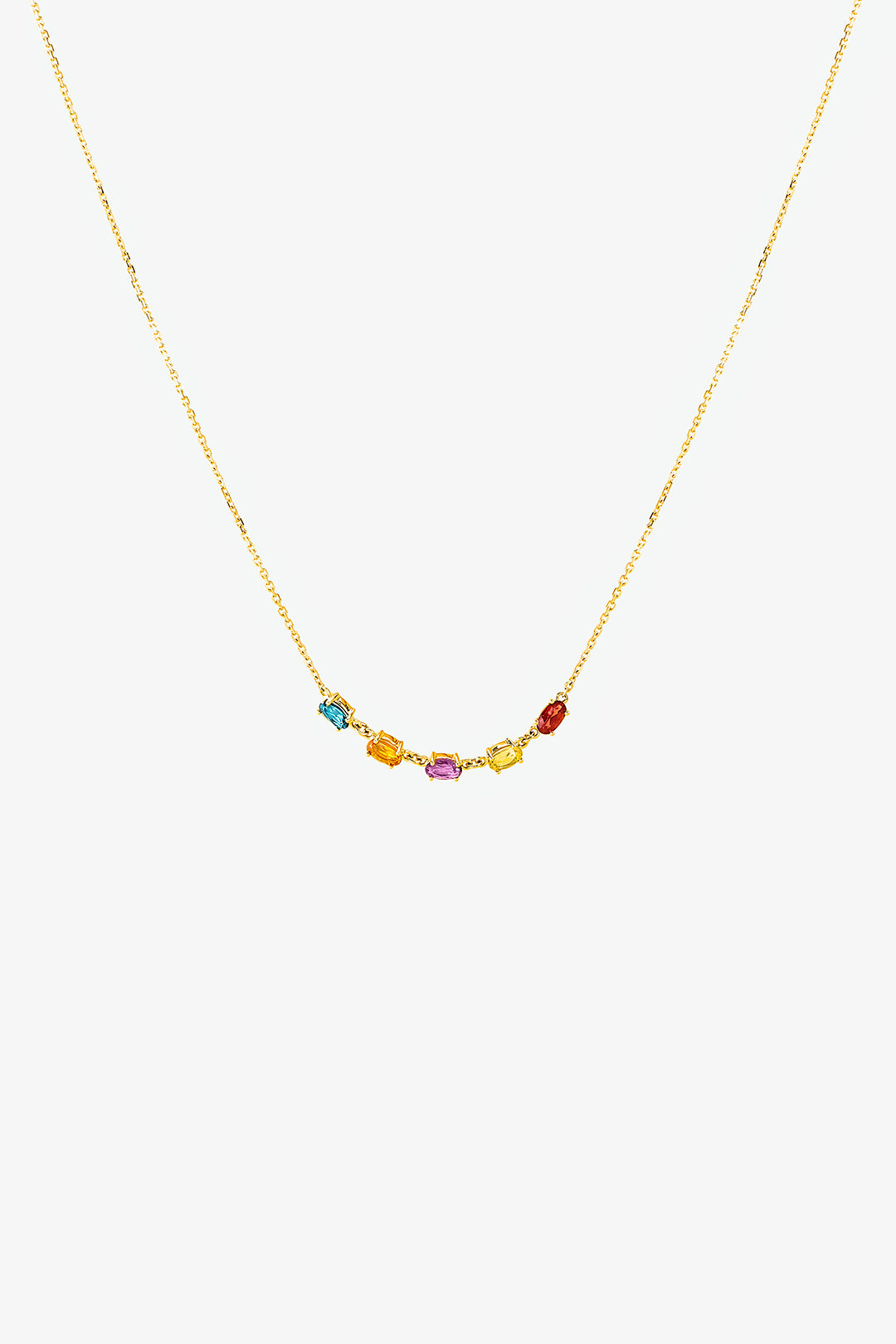 Penta 5-Stone Rosa Gold Necklace | Tijo Jewellery