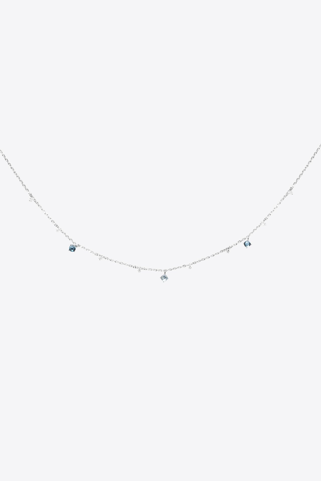 Aegean Blue Aquamarine & Topaz Necklace