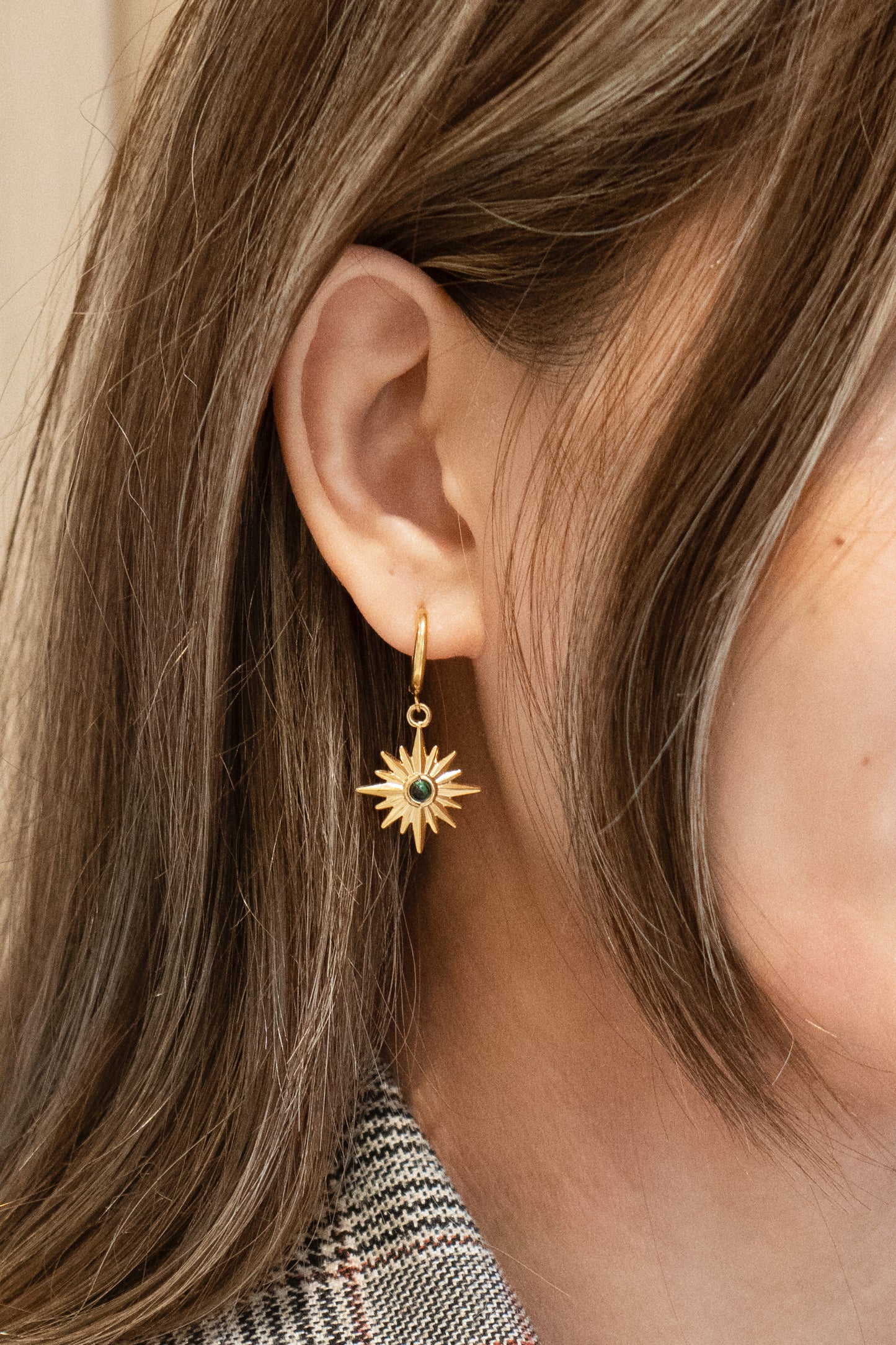 Sirius Malachite Star Earrings