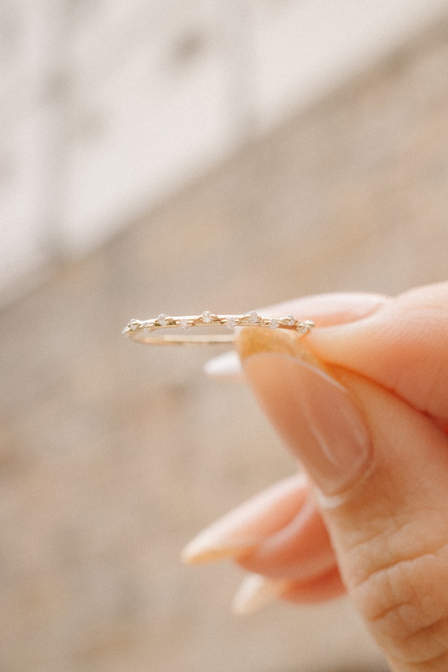 Cordelia Diamond 14K Solid Gold Ring